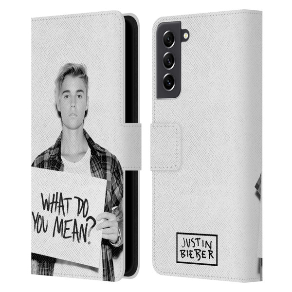 Justin Bieber Purpose What Do You Mean Photo Leather Book Wallet Case Cover For Samsung Galaxy S21 FE 5G