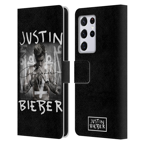 Justin Bieber Purpose Album Cover Leather Book Wallet Case Cover For Samsung Galaxy S21 Ultra 5G