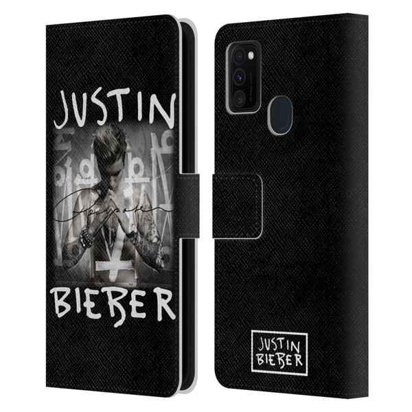 Justin Bieber Purpose Album Cover Leather Book Wallet Case Cover For Samsung Galaxy M30s (2019)/M21 (2020)