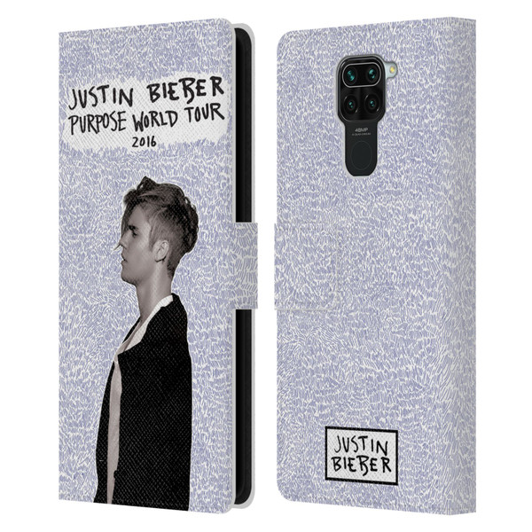 Justin Bieber Purpose World Tour 2016 Leather Book Wallet Case Cover For Xiaomi Redmi Note 9 / Redmi 10X 4G