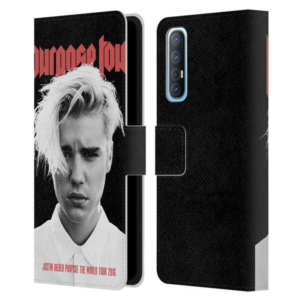 Justin Bieber Tour Merchandise Purpose Poster Leather Book Wallet Case Cover For OPPO Find X2 Neo 5G