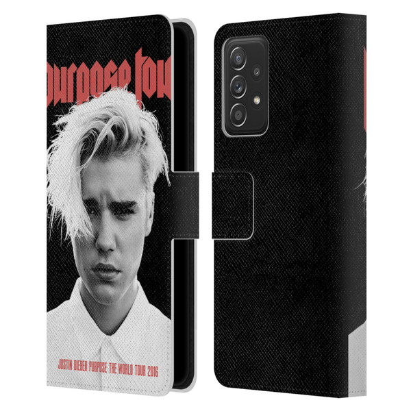 Justin Bieber Tour Merchandise Purpose Poster Leather Book Wallet Case Cover For Samsung Galaxy A53 5G (2022)