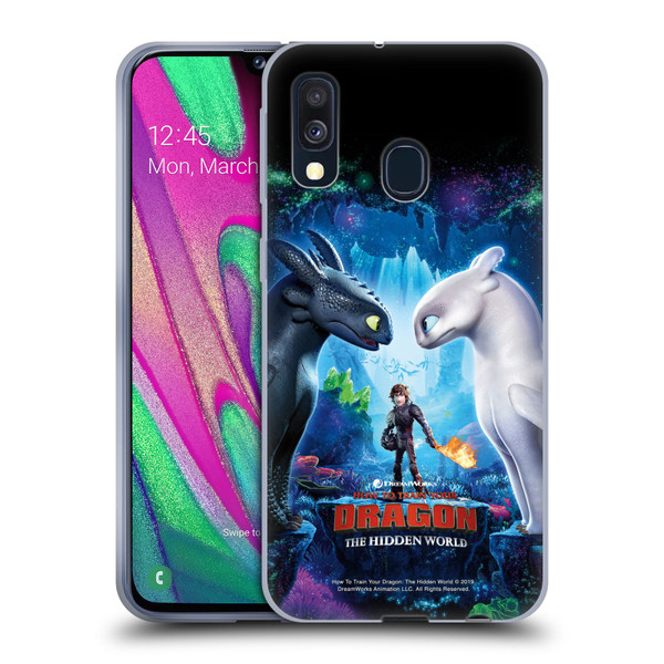 How To Train Your Dragon III The Hidden World Hiccup, Toothless & Light Fury Soft Gel Case for Samsung Galaxy A40 (2019)