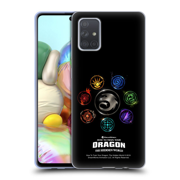 How To Train Your Dragon III Icon Art Group Soft Gel Case for Samsung Galaxy A71 (2019)