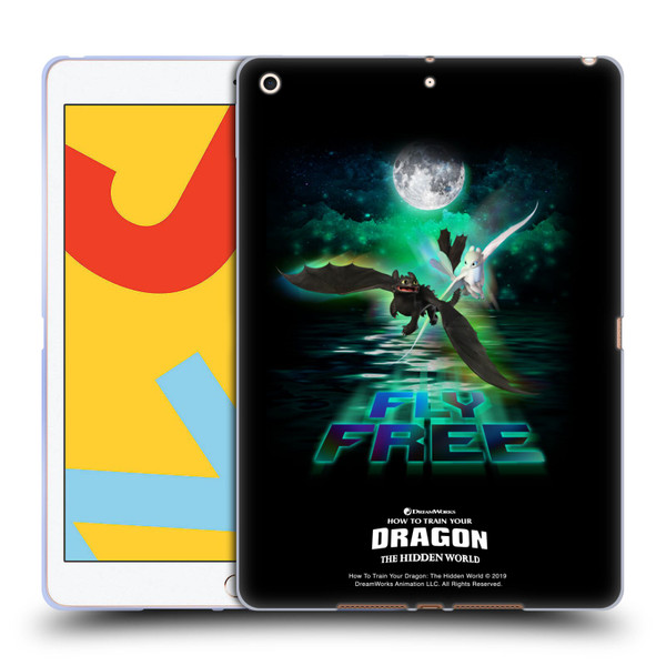 How To Train Your Dragon III Night And Light Toothless & Light Fury Fly Soft Gel Case for Apple iPad 10.2 2019/2020/2021