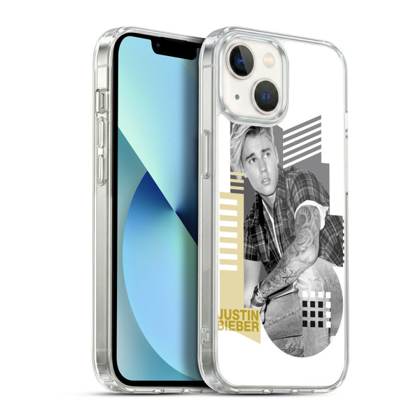 Justin Bieber Purpose B&w Calendar Geometric Collage Soft Gel Case for Apple iPhone 13