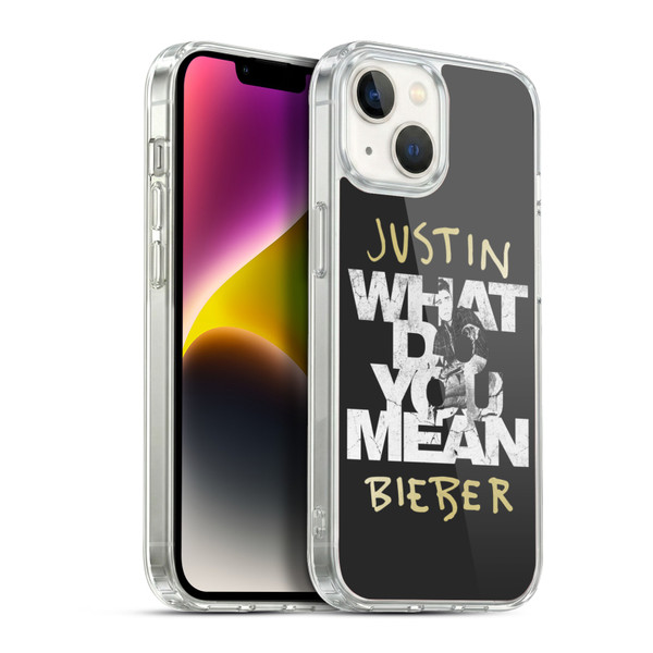 Justin Bieber Purpose B&w What Do You Mean Typography Soft Gel Case for Apple iPhone 14