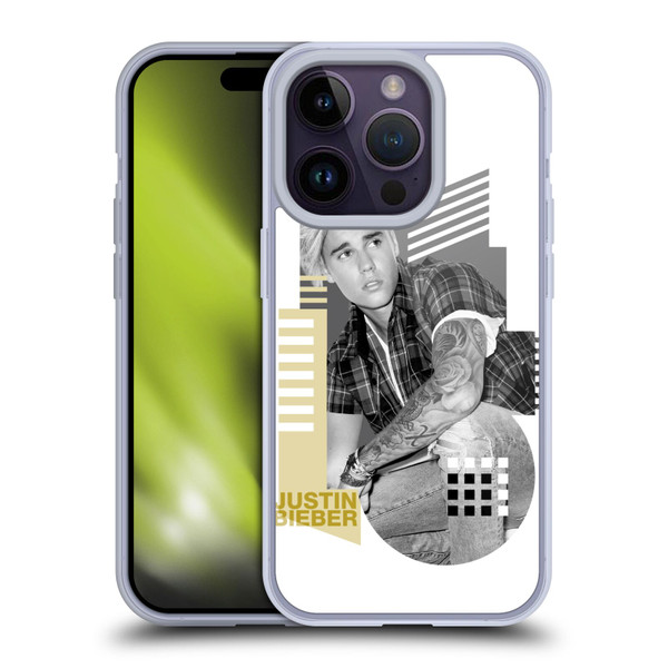 Justin Bieber Purpose B&w Calendar Geometric Collage Soft Gel Case for Apple iPhone 14 Pro