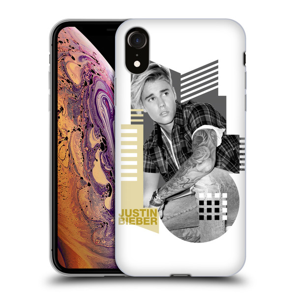 Justin Bieber Purpose B&w Calendar Geometric Collage Soft Gel Case for Apple iPhone XR