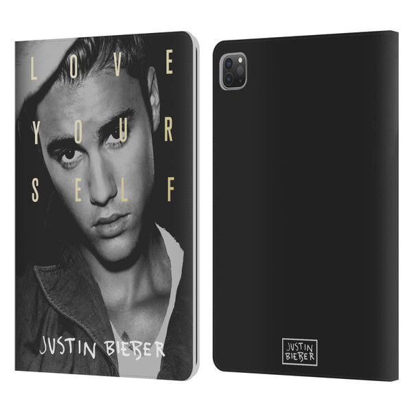 Justin Bieber Purpose B&w Love Yourself Leather Book Wallet Case Cover For Apple iPad Pro 11 2020 / 2021 / 2022
