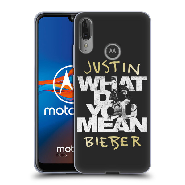 Justin Bieber Purpose B&w What Do You Mean Typography Soft Gel Case for Motorola Moto E6 Plus