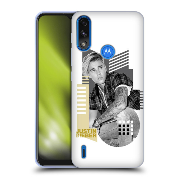 Justin Bieber Purpose B&w Calendar Geometric Collage Soft Gel Case for Motorola Moto E7 Power / Moto E7i Power