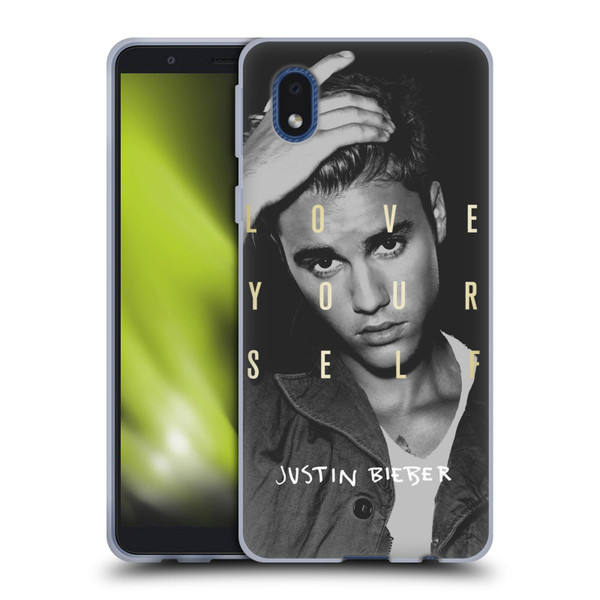 Justin Bieber Purpose B&w Love Yourself Soft Gel Case for Samsung Galaxy A01 Core (2020)
