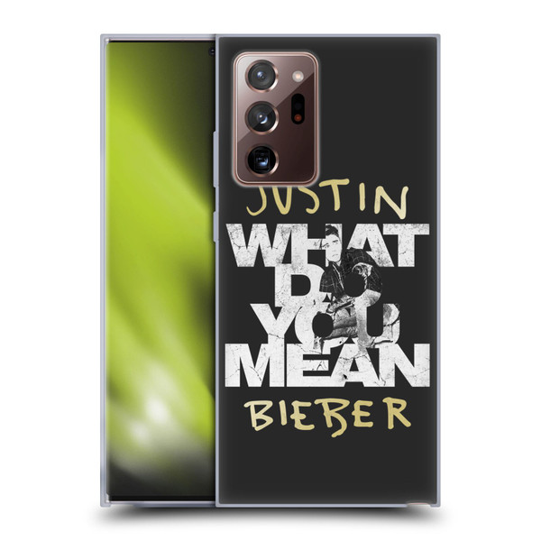 Justin Bieber Purpose B&w What Do You Mean Typography Soft Gel Case for Samsung Galaxy Note20 Ultra / 5G