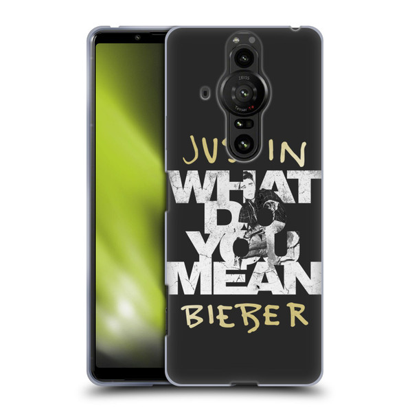 Justin Bieber Purpose B&w What Do You Mean Typography Soft Gel Case for Sony Xperia Pro-I