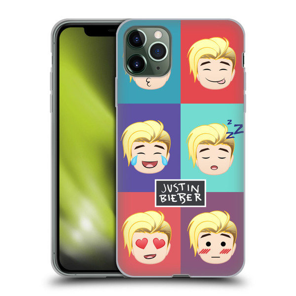 Justin Bieber Justmojis Cute Faces Soft Gel Case for Apple iPhone 11 Pro Max
