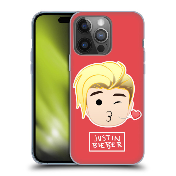 Justin Bieber Justmojis Kiss Soft Gel Case for Apple iPhone 14 Pro
