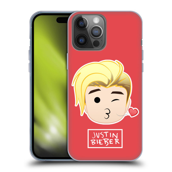 Justin Bieber Justmojis Kiss Soft Gel Case for Apple iPhone 14 Pro Max