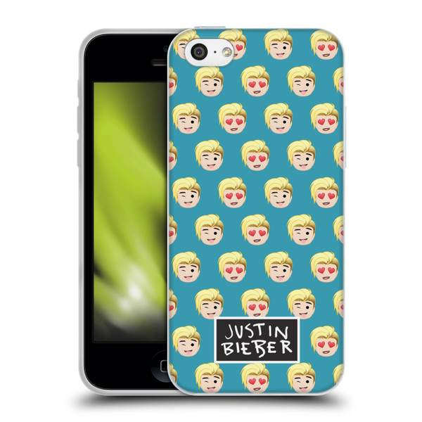Justin Bieber Justmojis Patterns Soft Gel Case for Apple iPhone 5c