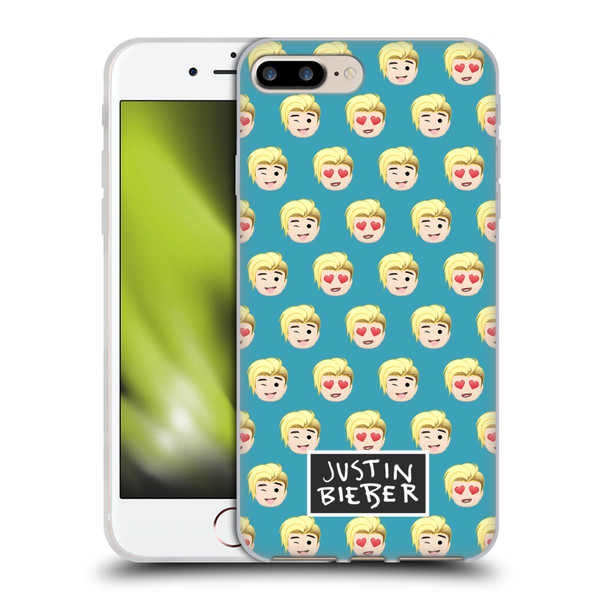 Justin Bieber Justmojis Patterns Soft Gel Case for Apple iPhone 7 Plus / iPhone 8 Plus