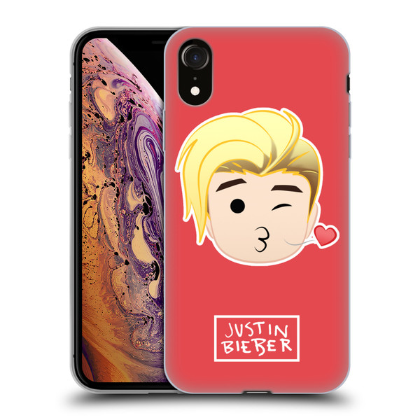 Justin Bieber Justmojis Kiss Soft Gel Case for Apple iPhone XR