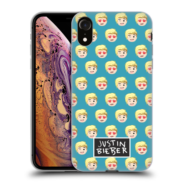 Justin Bieber Justmojis Patterns Soft Gel Case for Apple iPhone XR