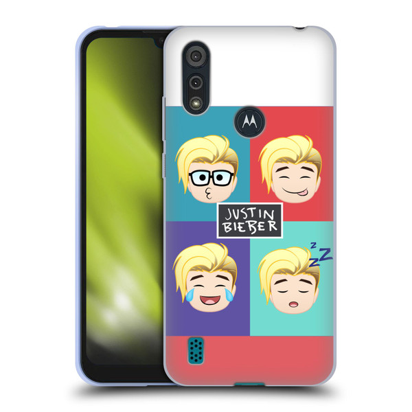 Justin Bieber Justmojis Cute Faces Soft Gel Case for Motorola Moto E6s (2020)