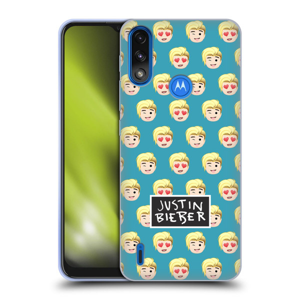 Justin Bieber Justmojis Patterns Soft Gel Case for Motorola Moto E7 Power / Moto E7i Power