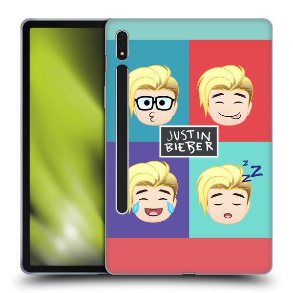 Justin Bieber Justmojis Cute Faces Soft Gel Case for Samsung Galaxy Tab S8