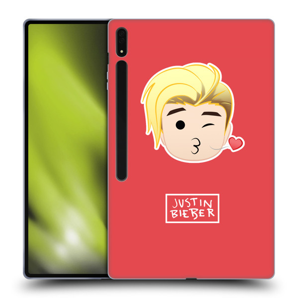 Justin Bieber Justmojis Kiss Soft Gel Case for Samsung Galaxy Tab S8 Ultra