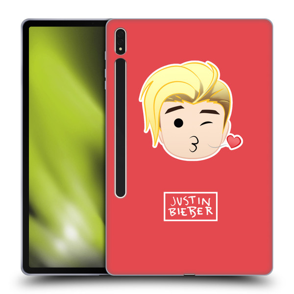 Justin Bieber Justmojis Kiss Soft Gel Case for Samsung Galaxy Tab S8 Plus