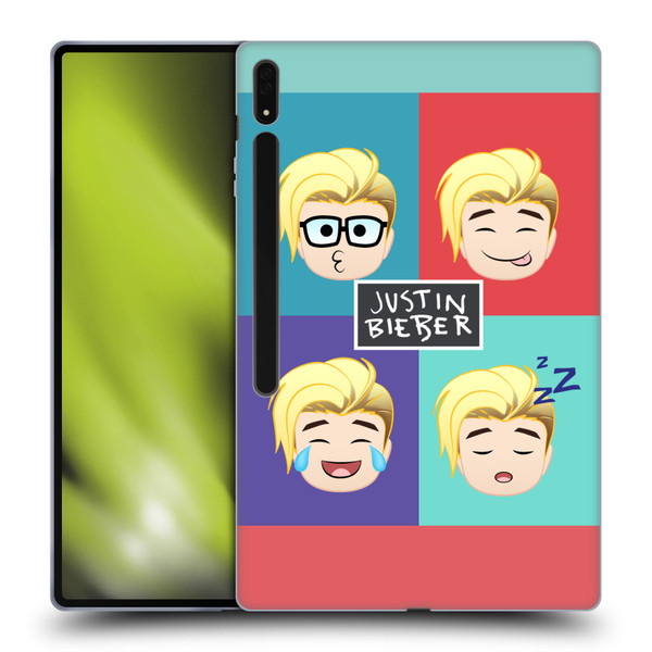 Justin Bieber Justmojis Cute Faces Soft Gel Case for Samsung Galaxy Tab S8 Ultra