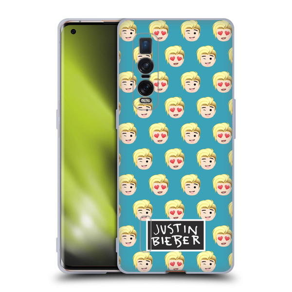 Justin Bieber Justmojis Patterns Soft Gel Case for OPPO Find X2 Pro 5G