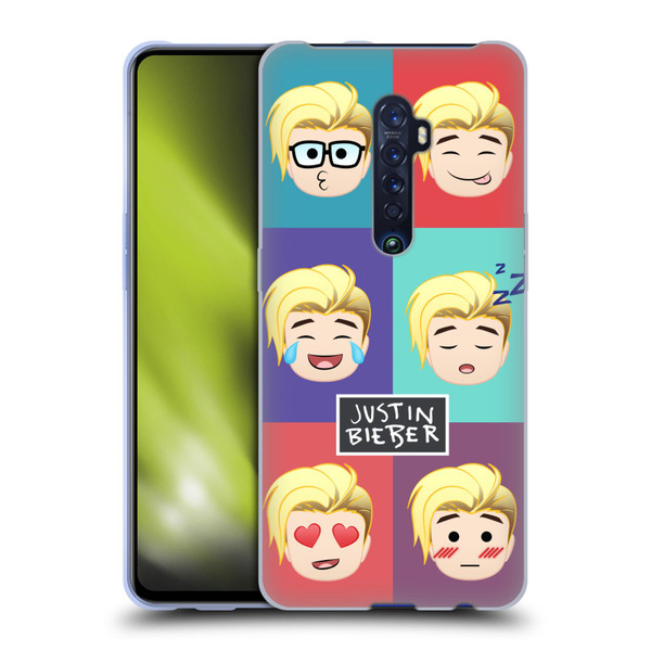 Justin Bieber Justmojis Cute Faces Soft Gel Case for OPPO Reno 2