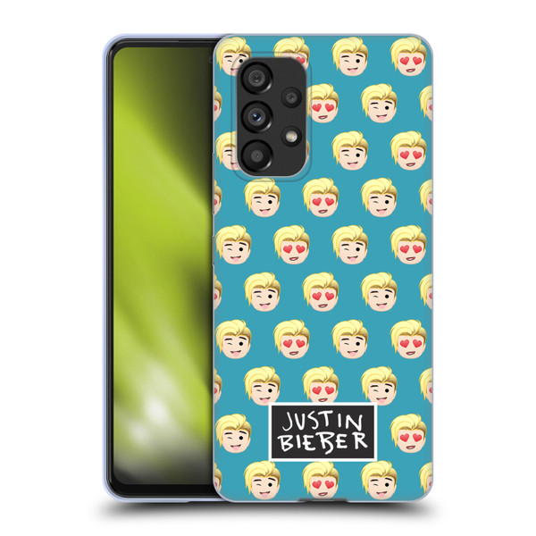 Justin Bieber Justmojis Patterns Soft Gel Case for Samsung Galaxy A53 5G (2022)