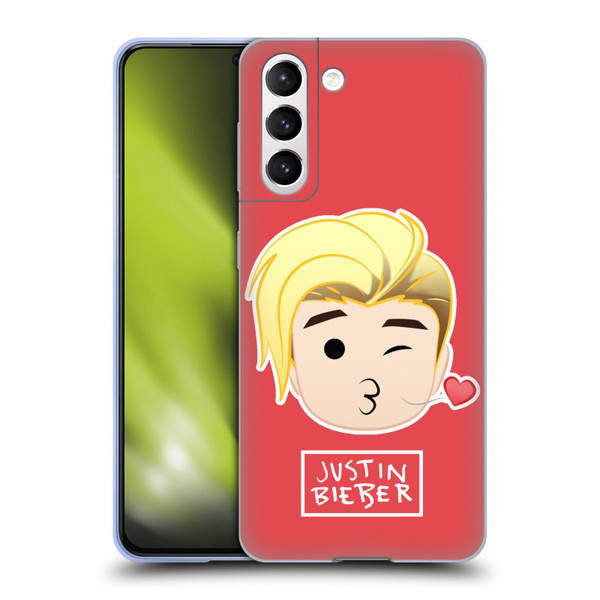 Justin Bieber Justmojis Kiss Soft Gel Case for Samsung Galaxy S21 5G