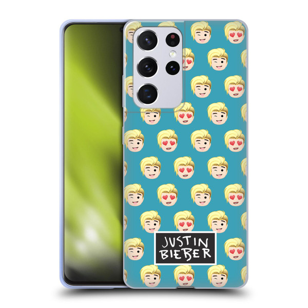 Justin Bieber Justmojis Patterns Soft Gel Case for Samsung Galaxy S21 Ultra 5G