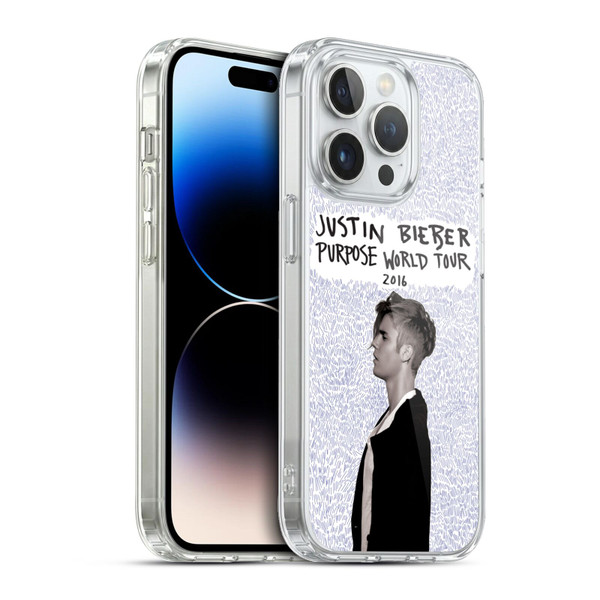 Justin Bieber Purpose World Tour 2016 Soft Gel Case for Apple iPhone 13 Pro & MagSafe