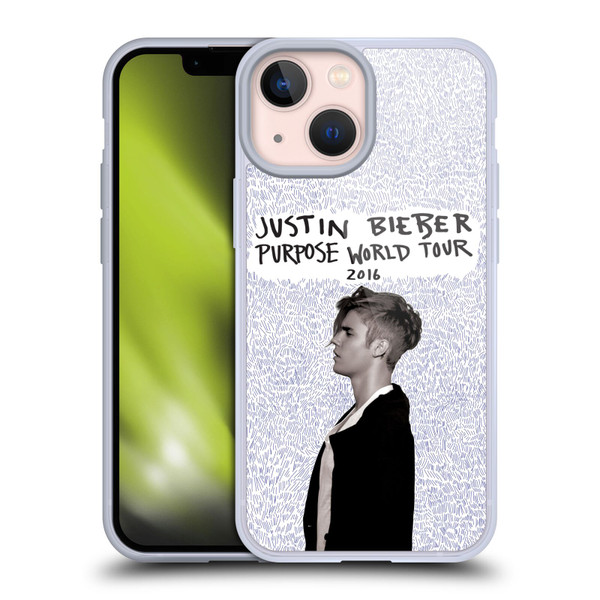 Justin Bieber Purpose World Tour 2016 Soft Gel Case for Apple iPhone 13 Mini