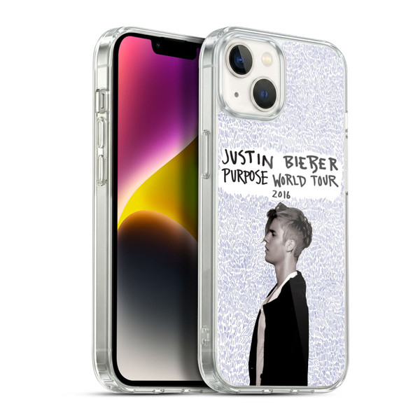 Justin Bieber Purpose World Tour 2016 Soft Gel Case for Apple iPhone 14 Plus & MagSafe