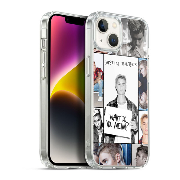 Justin Bieber Purpose Grid Poster Soft Gel Case for Apple iPhone 14 Plus & MagSafe