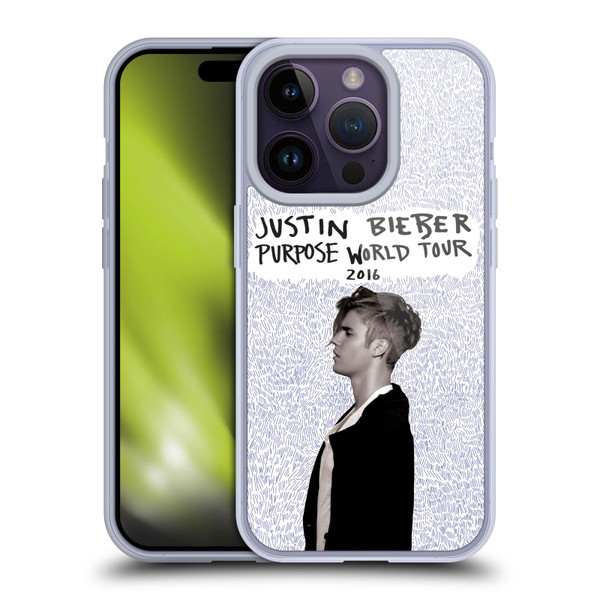 Justin Bieber Purpose World Tour 2016 Soft Gel Case for Apple iPhone 14 Pro