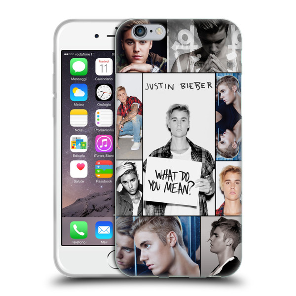 Justin Bieber Purpose Grid Poster Soft Gel Case for Apple iPhone 6 / iPhone 6s