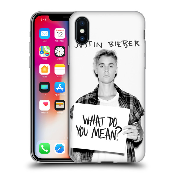 Justin Bieber Purpose What Do You Mean Photo Soft Gel Case for Apple iPhone X / iPhone XS
