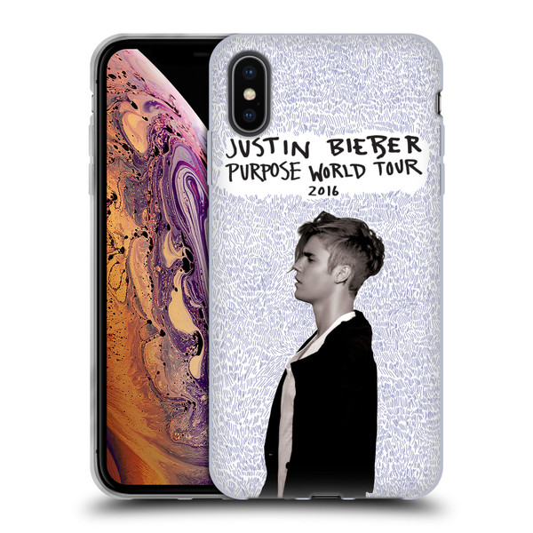 Justin Bieber Purpose World Tour 2016 Soft Gel Case for Apple iPhone XS Max