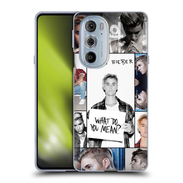 Justin Bieber Purpose Grid Poster Soft Gel Case for Motorola Edge X30