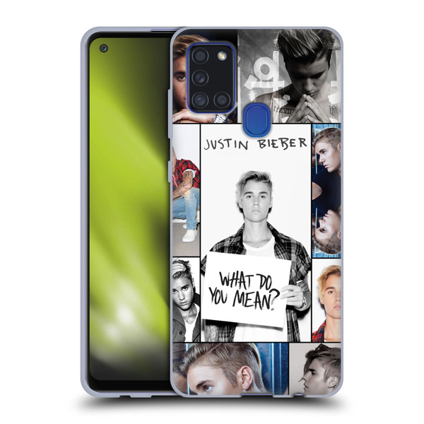 Justin Bieber Purpose Grid Poster Soft Gel Case for Samsung Galaxy A21s (2020)