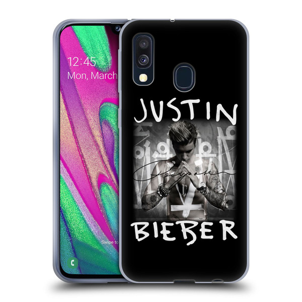 Justin Bieber Purpose Album Cover Soft Gel Case for Samsung Galaxy A40 (2019)