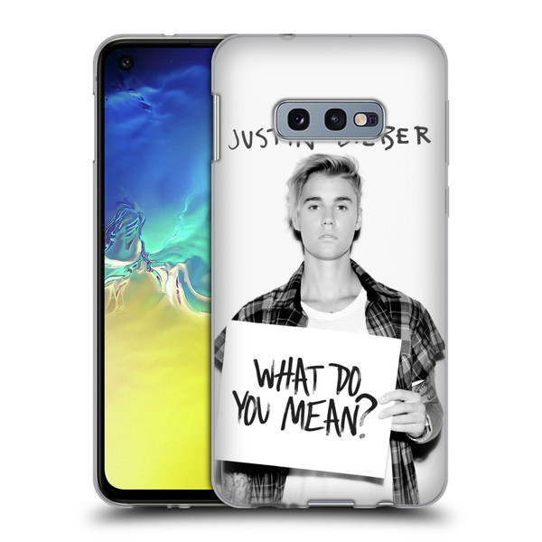 Justin Bieber Purpose What Do You Mean Photo Soft Gel Case for Samsung Galaxy S10e