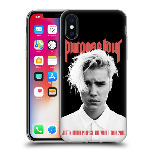 Justin Bieber Tour Merchandise Purpose Poster Soft Gel Case for Apple iPhone X / iPhone XS